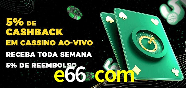 Promoções do cassino ao Vivo e66 com